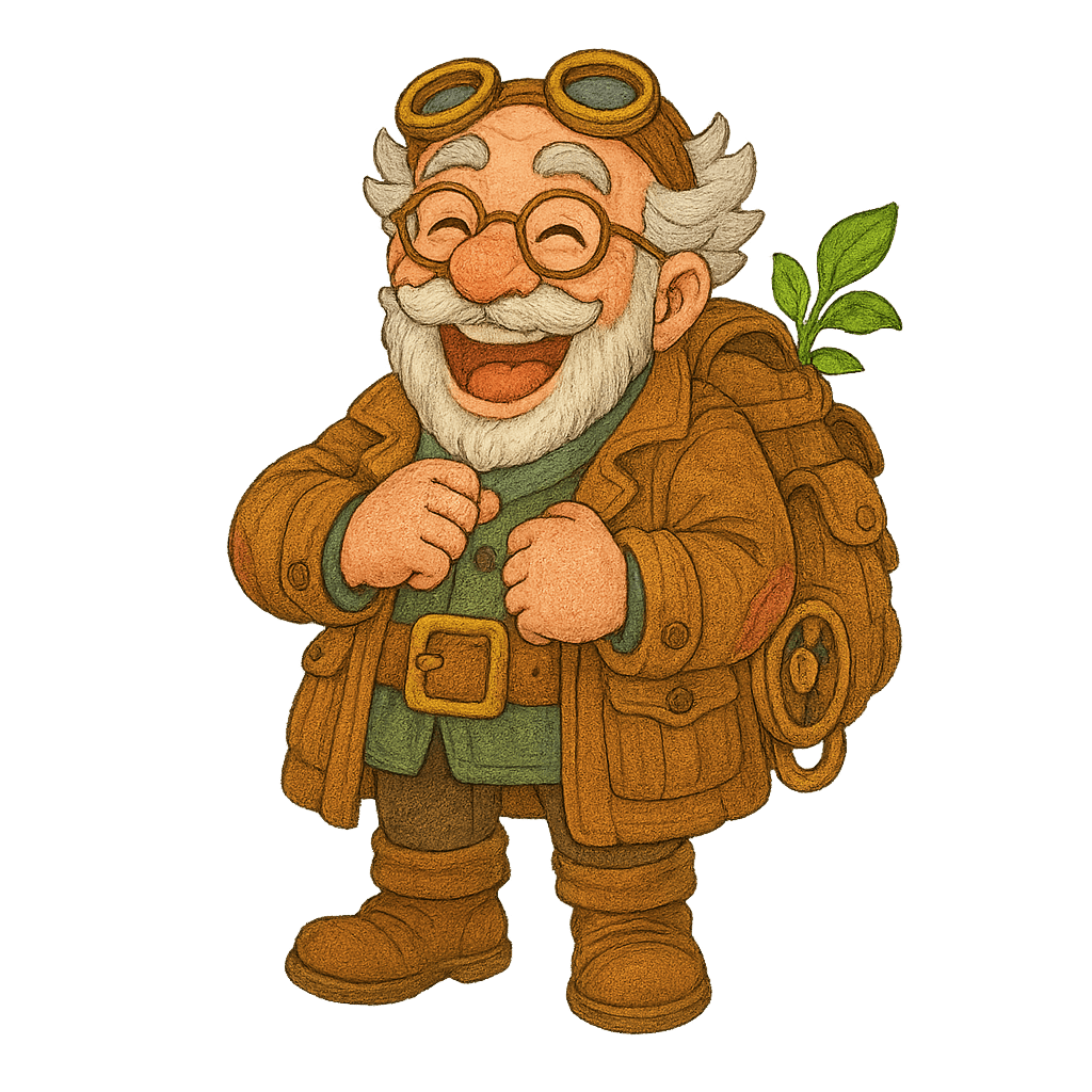 Professor Bumblegear - laughing