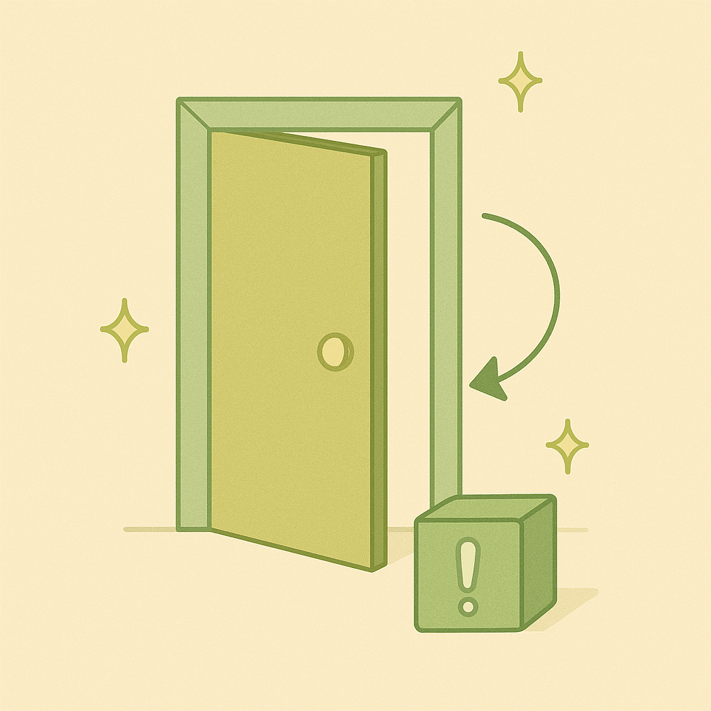 Door hinge and physics setup
